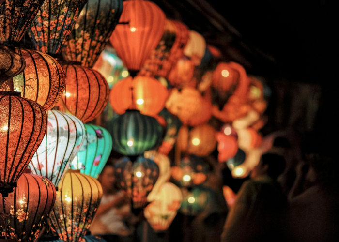 Colourful lanterns decoration