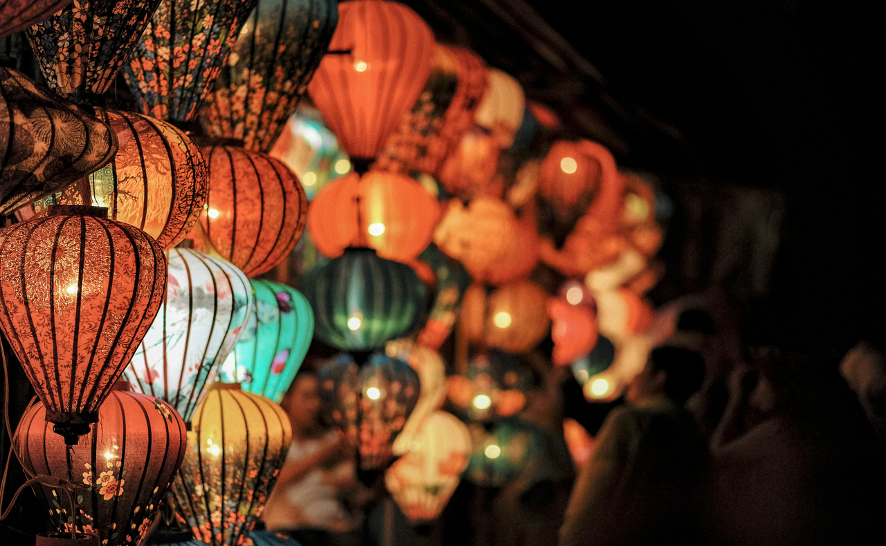 Colourful lanterns decoration