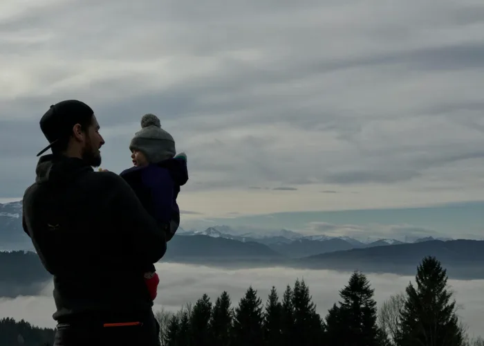 Father and child bonding in the great outdoors